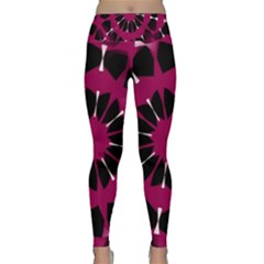 Pink And Black Seamless Pattern Lightweight Velour Classic Yoga Leggings by Vaneshart