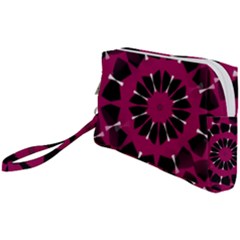 Pink And Black Seamless Pattern Wristlet Pouch Bag (small)