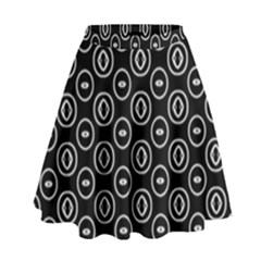 Black And White Pattern High Waist Skirt by Vaneshart