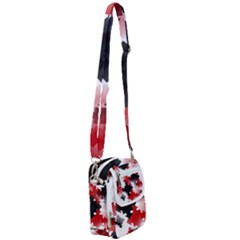 Black And Red Multi Direction Shoulder Strap Belt Bag by Vaneshart