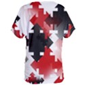 Black And Red Multi Direction Women s Oversized Tee View2