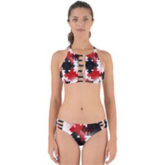 Black And Red Multi Direction Perfectly Cut Out Bikini Set by Vaneshart