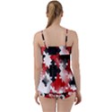 Black And Red Multi Direction Babydoll Tankini Set View2