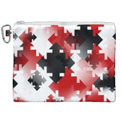 Black And Red Multi Direction Canvas Cosmetic Bag (xxl) by Vaneshart