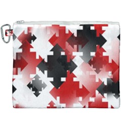 Black And Red Multi Direction Canvas Cosmetic Bag (xxxl) by Vaneshart