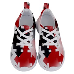 Black And Red Multi Direction Running Shoes by Vaneshart