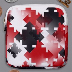 Black And Red Multi Direction Mini Square Pouch by Vaneshart