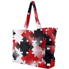 Black And Red Multi Direction Simple Shoulder Bag by Vaneshart