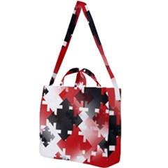 Black And Red Multi Direction Square Shoulder Tote Bag by Vaneshart