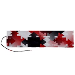 Black And Red Multi Direction Roll Up Canvas Pencil Holder (l) by Vaneshart