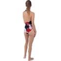 Black And Red Multi Direction Plunge Cut Halter Swimsuit View2