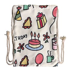 Kids Birthday Drawstring Bag (large) by Vaneshart