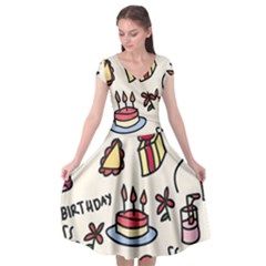 Kids Birthday Cap Sleeve Wrap Front Dress by Vaneshart