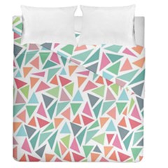 Colorful Triangle Vector Pattern Duvet Cover Double Side (queen Size) by Vaneshart