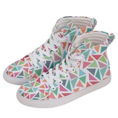 Colorful Triangle Vector Pattern Women s Hi-top Skate Sneakers by Vaneshart