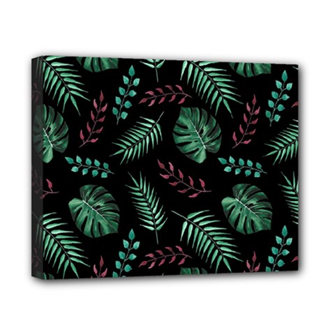 Tropical Leaves Pattern Canvas 10  X 8  (stretched) by Vaneshart