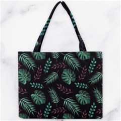 Tropical Leaves Pattern Mini Tote Bag by Vaneshart