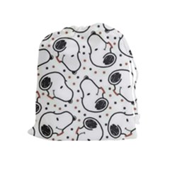 Dog Pattern Drawstring Pouch (xl) by Vaneshart