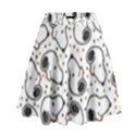 Dog Pattern High Waist Skirt View1