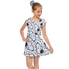 Dog Pattern Kids  Cap Sleeve Dress by Vaneshart