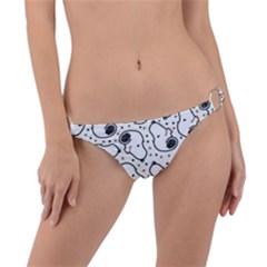 Dog Pattern Ring Detail Bikini Bottom