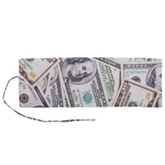 Mixed Dollars Roll Up Canvas Pencil Holder (m) by Vaneshart