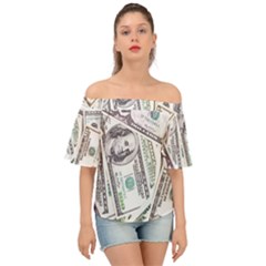 Mixed Dollars Off Shoulder Short Sleeve Top