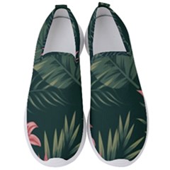 Tropical Flowers Pattern Tekstura Fon Background Pattern Men s Slip On Sneakers by Vaneshart