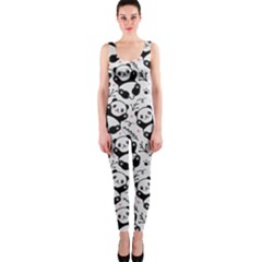 Panda Pattern One Piece Catsuit by Vaneshart