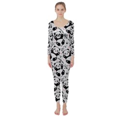 Panda Pattern Long Sleeve Catsuit by Vaneshart