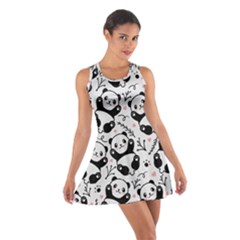 Panda Pattern Cotton Racerback Dress by Vaneshart