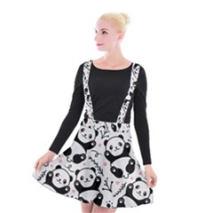 Panda Pattern Suspender Skater Skirt by Vaneshart