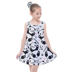 Panda Pattern Kids  Summer Dress by Vaneshart