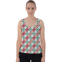 Romboidal Vector Pattern Velvet Tank Top by Vaneshart