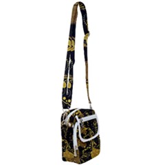 Floral Pattern Background Shoulder Strap Belt Bag by Vaneshart