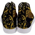 Floral Pattern Background Women s Mid-Top Canvas Sneakers View4