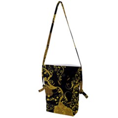 Floral Pattern Background Folding Shoulder Bag by Vaneshart