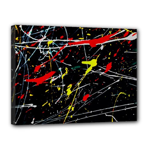 Random Paint Splats Background Canvas 16  X 12  (stretched) by Vaneshart