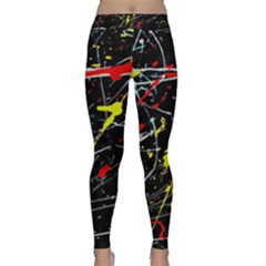 Random Paint Splats Background Classic Yoga Leggings by Vaneshart