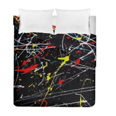 Random Paint Splats Background Duvet Cover Double Side (full/ Double Size) by Vaneshart