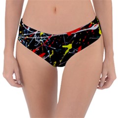 Random Paint Splats Background Reversible Classic Bikini Bottoms by Vaneshart