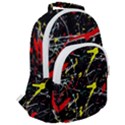 Random Paint Splats Background Rounded Multi Pocket Backpack View2