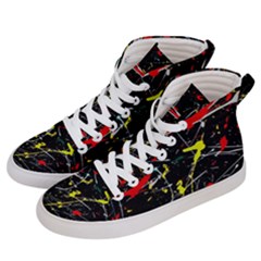 Random Paint Splats Background Men s Hi-top Skate Sneakers by Vaneshart