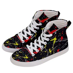 Random Paint Splats Background Women s Hi-top Skate Sneakers by Vaneshart