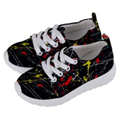 Random Paint Splats Background Kids  Lightweight Sports Shoes by Vaneshart