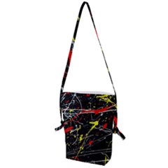 Random Paint Splats Background Folding Shoulder Bag by Vaneshart