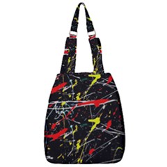 Random Paint Splats Background Center Zip Backpack by Vaneshart