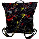 Random Paint Splats Background Buckle Up Backpack View3