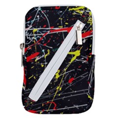 Random Paint Splats Background Belt Pouch Bag (large)