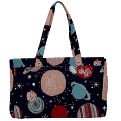 Space Galaxy Pattern Canvas Work Bag by Vaneshart